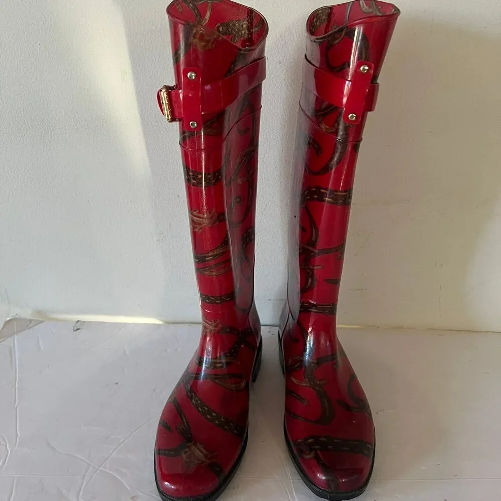 LAUREN BY RALPH LAUREN ROSSALYN EQUASTRIAN RAIN BOOTS SZ 7 US - Picture 2 of 8